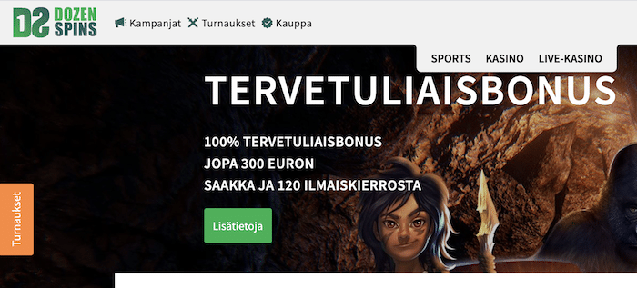 Uutuus Casino Wingsin listoilla: DozenSpins