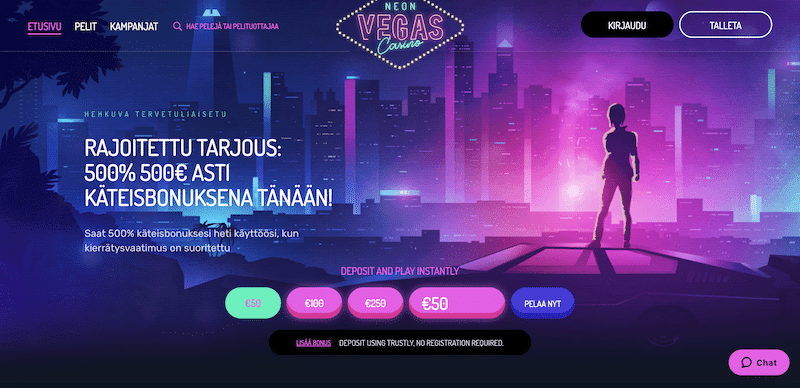 Casino Wingsin kuumin uutuus: NeonVegas