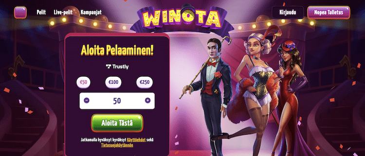Esittelyssä Winota – uusi kasino Casino Wingsin listoilla