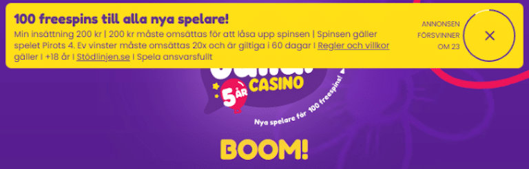 bild som visar Jalla casino bonus villkoren
