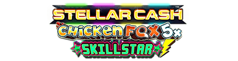 bild som visar en logo för Stellar Jakpots och Chicken Fox tillsammans