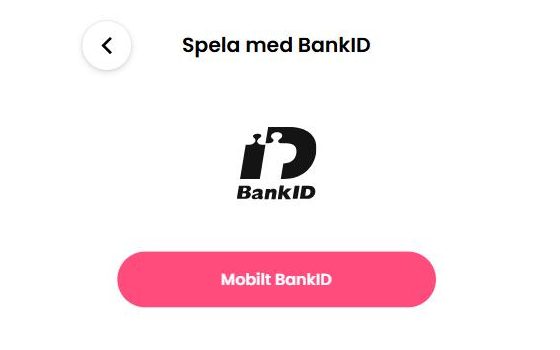 Inloggningen på Jubla börjar med Mobilt BankID.