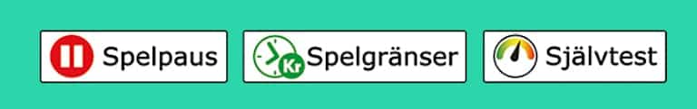 Bild på knappar för spelpaus spelgränser självtest