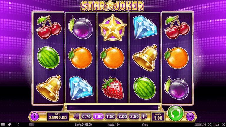Star Joker slot med klassiska fruktsymboler.