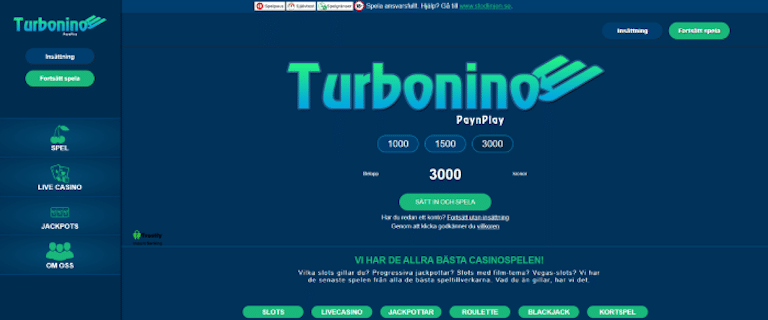 bild som visar turbonino startsida