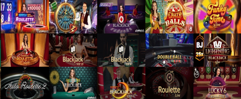 bild som visar 15 live casinospel hos vegaswinner