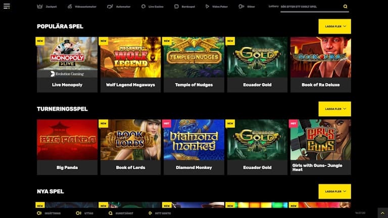 Njut av ett stort spelutbud