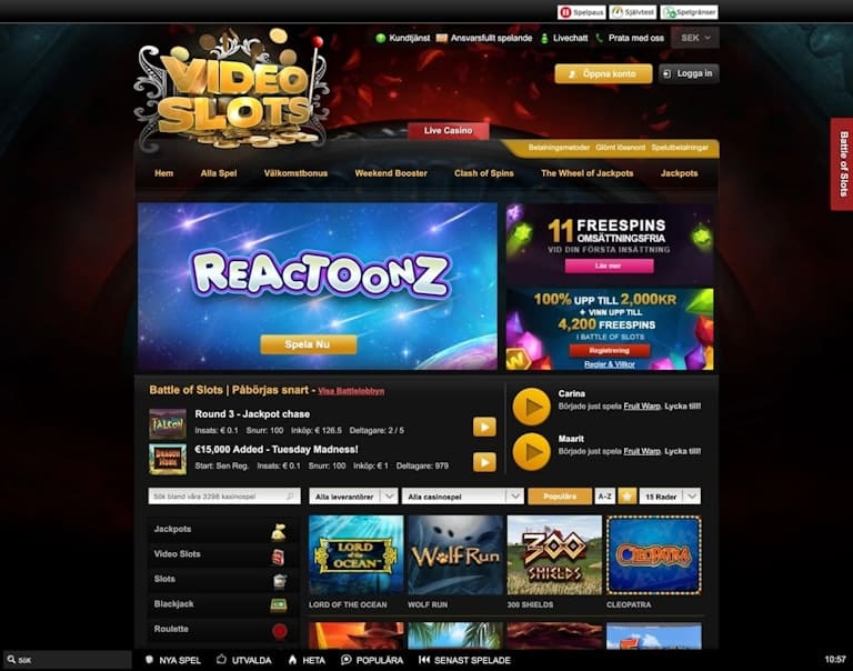 Spela hos Videoslots