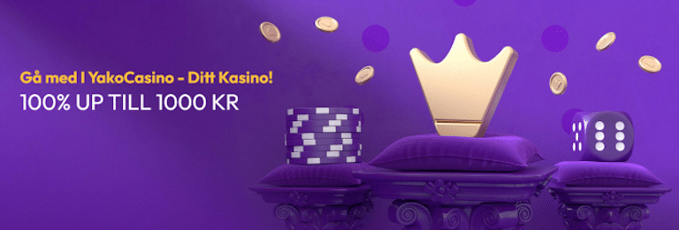 Bild på Yako casino bonus med 100% upp till 1000kr
